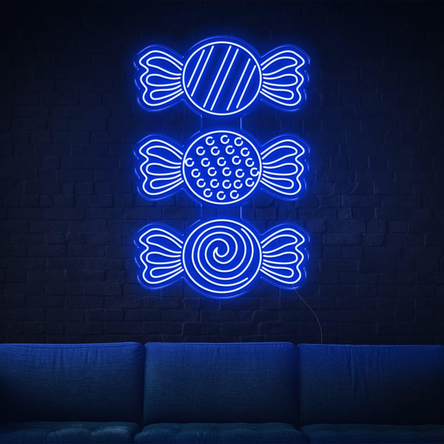 White Candy Patterns Led Neon Sign For Kids Room Sweet Shop Decor | Shineneon