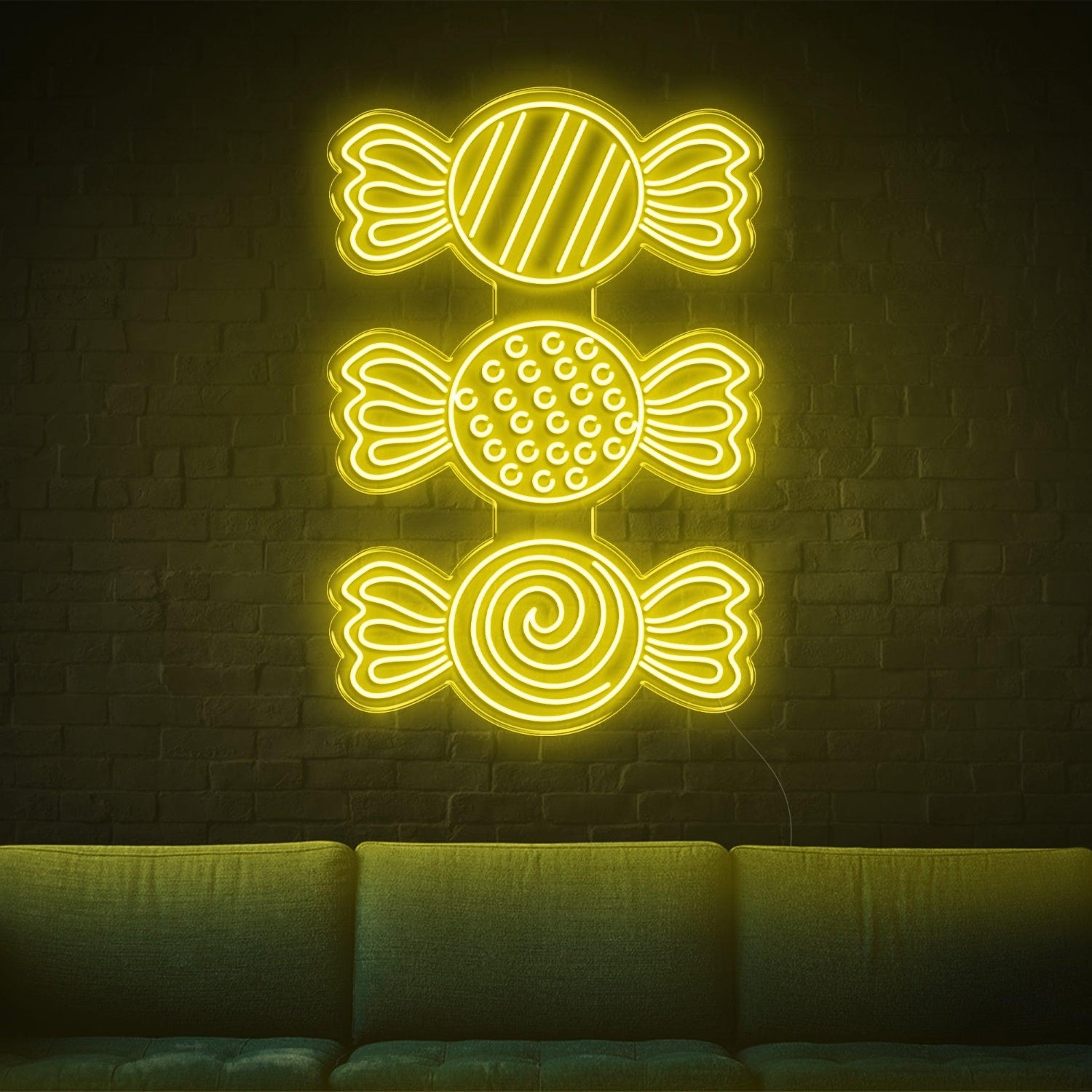 White Candy Patterns Led Neon Sign For Kids Room Sweet Shop Decor | Shineneon