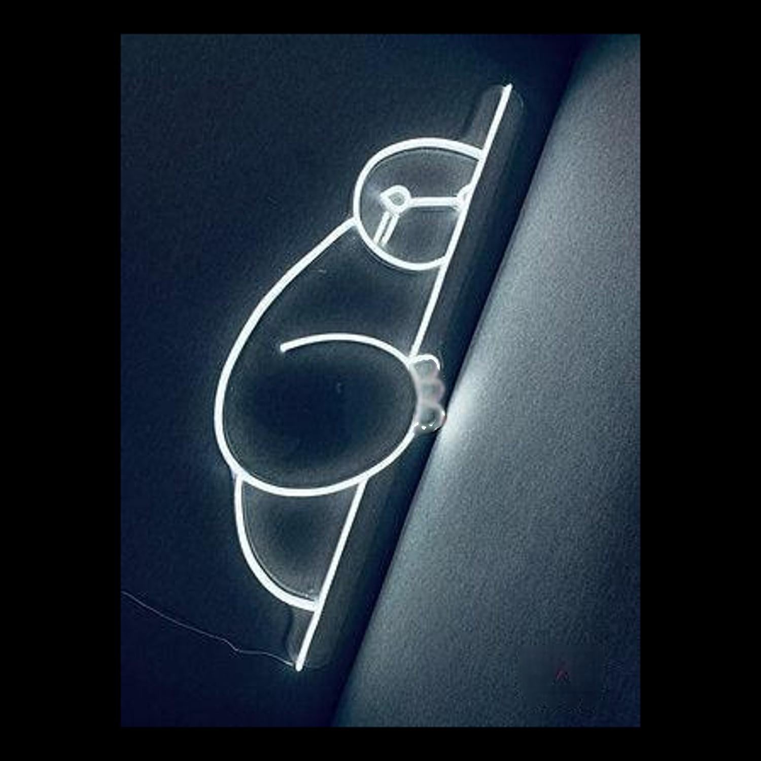 White Cartoon Sloth Side Peeking Led Neon Sign For Room Cafe Bar Decor | Shineneon