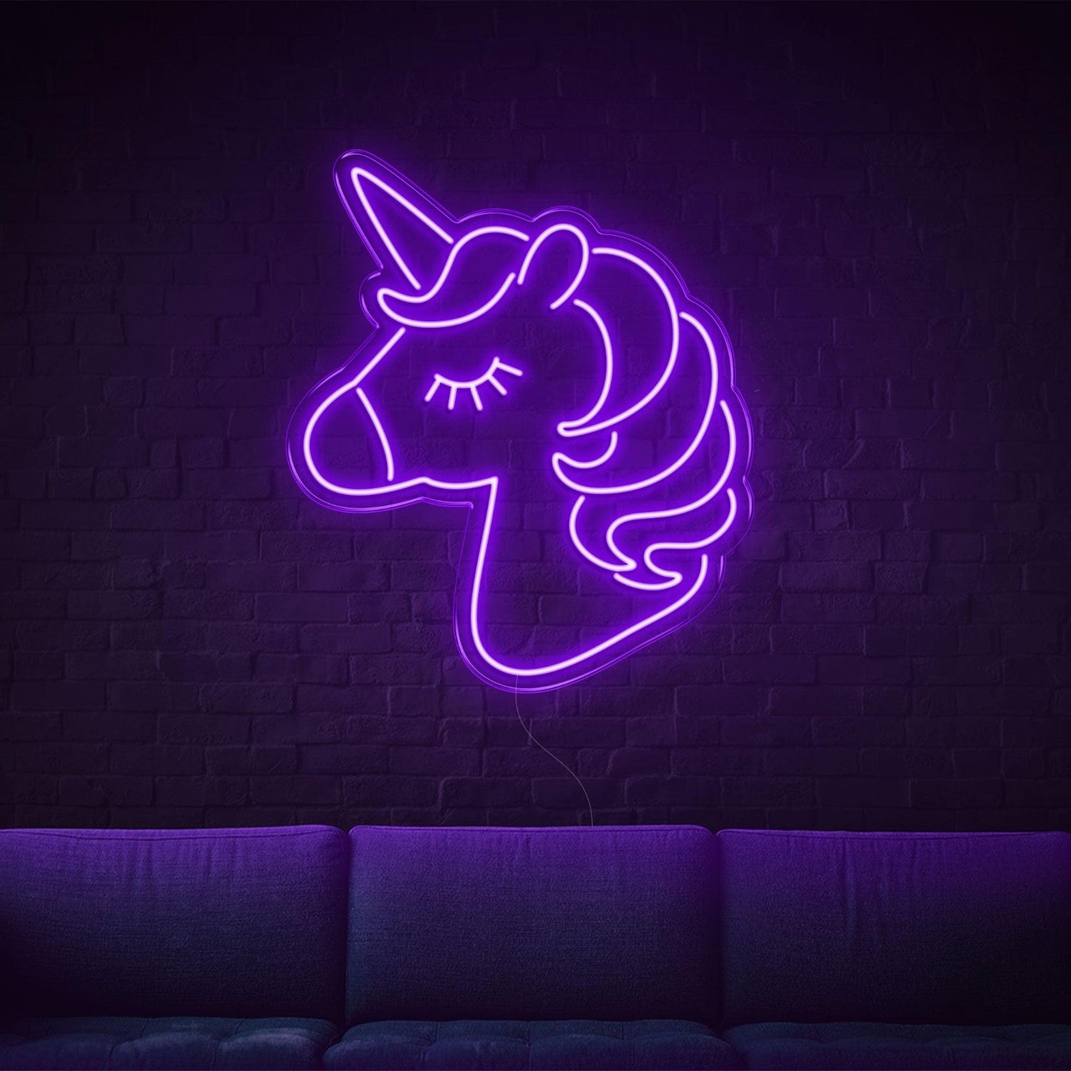 White Cartoon Unicorn Led Neon Sign For Home Decor | Shineneon