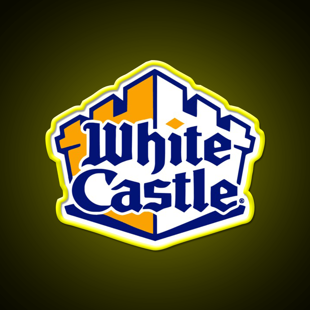 White Castle Burger Fast Food Led Neon Sign For Burger Place Rgb Color - Shineneon