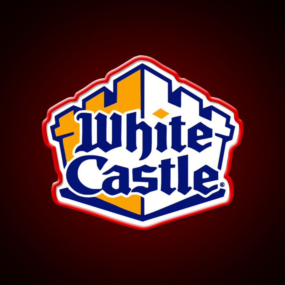 White Castle Burger Fast Food Led Neon Sign For Burger Place Rgb Color - Shineneon