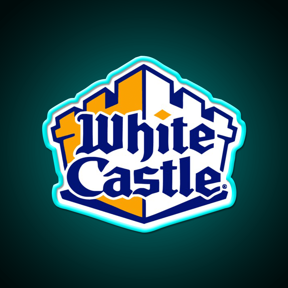White Castle Burger Fast Food Led Neon Sign For Burger Place Rgb Color - Shineneon