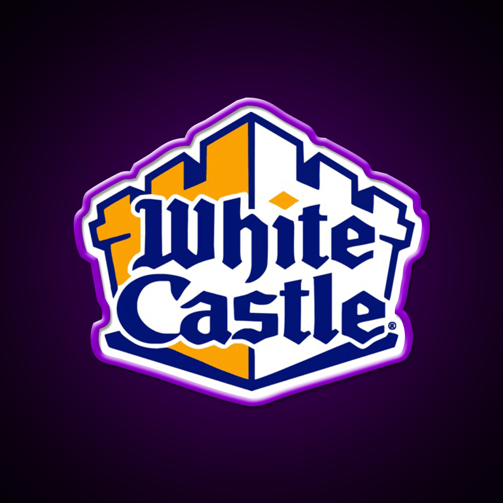 White Castle Burger Fast Food Led Neon Sign For Burger Place Rgb Color - Shineneon