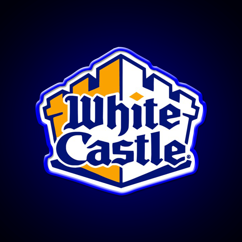 White Castle Burger Fast Food Led Neon Sign For Burger Place Rgb Color - Shineneon