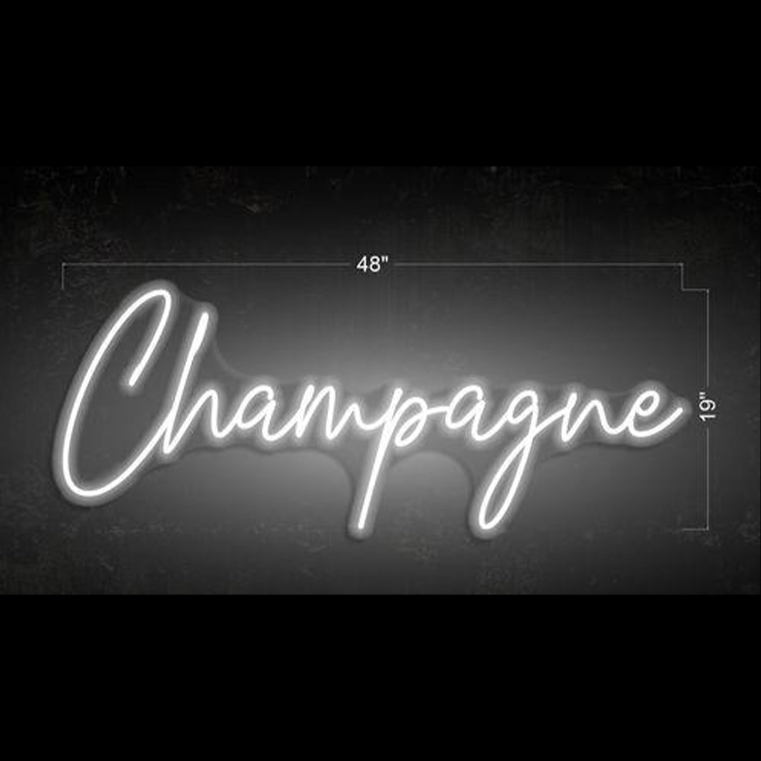 White Champagne Led Neon Sign For Bar Restaurant Party Decor | Shineneon