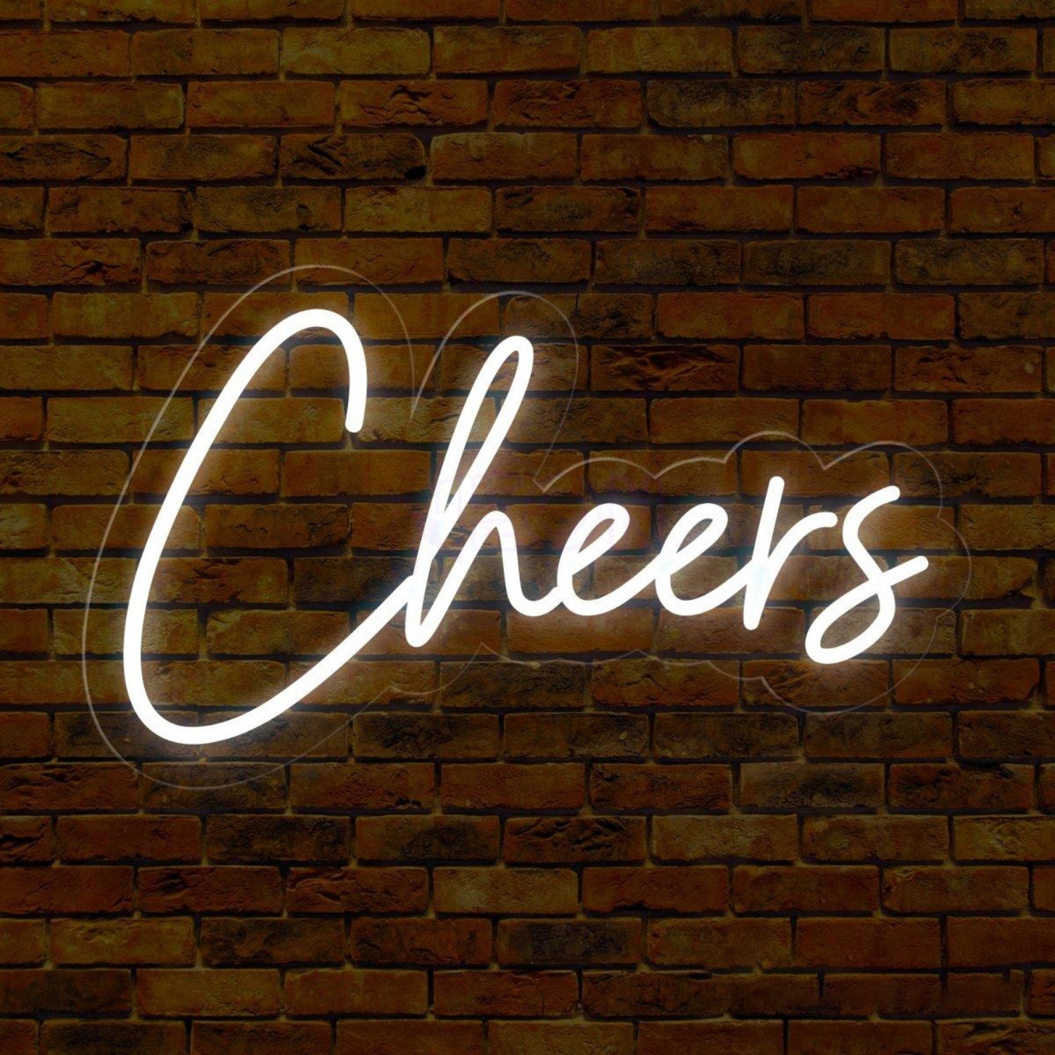 White Cheers Led Neon Sign For Bar Restaurant And Home Decor | Shineneon