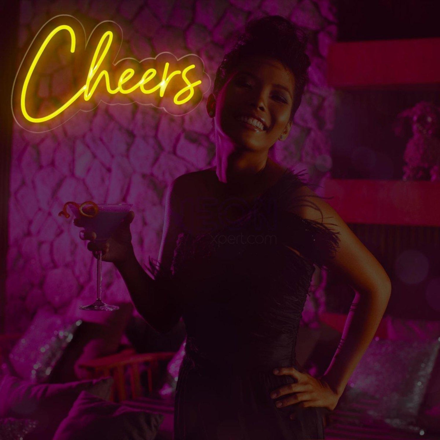 White Cheers Led Neon Sign For Bar Restaurant And Home Decor | Shineneon