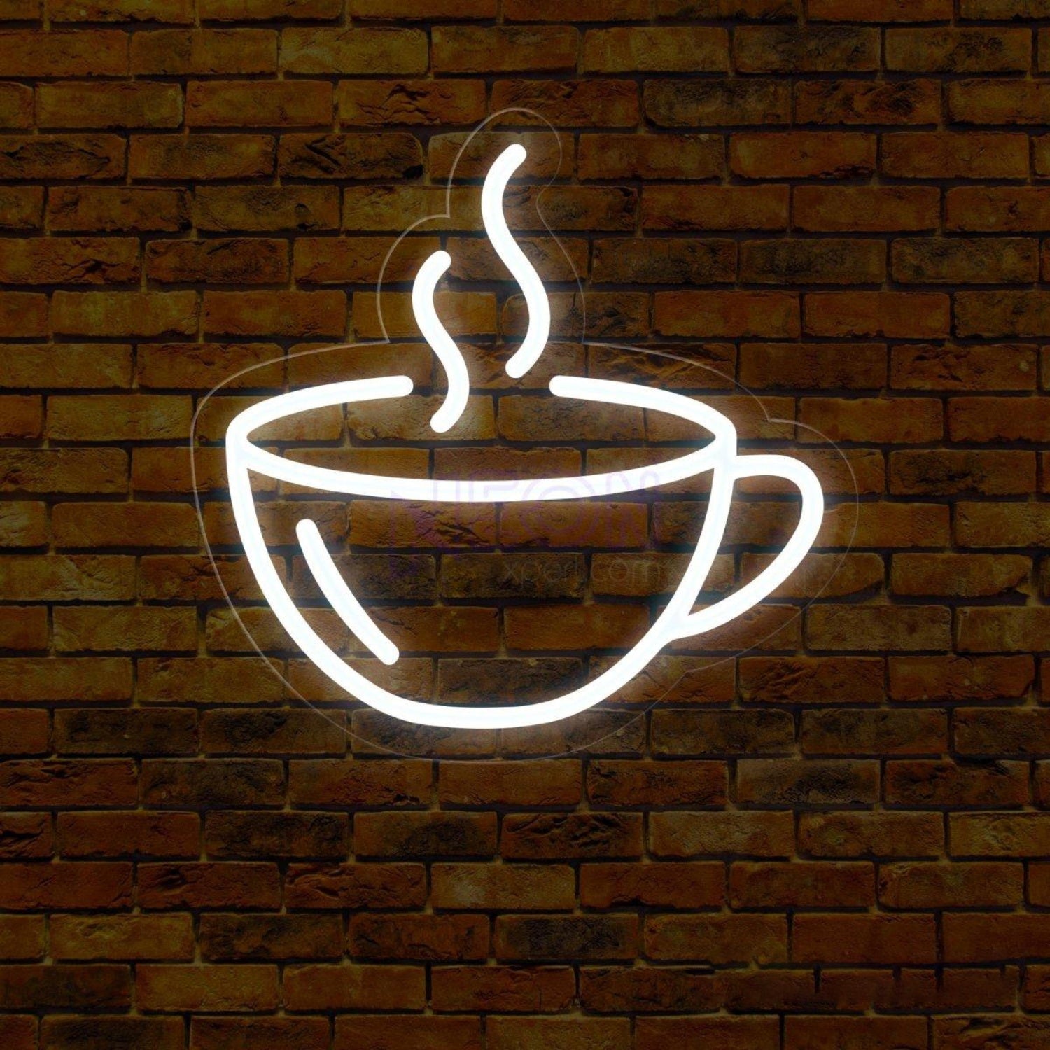 White Coffee Cup Led Neon Sign For Cafe Brick Wall Decor | Shineneon