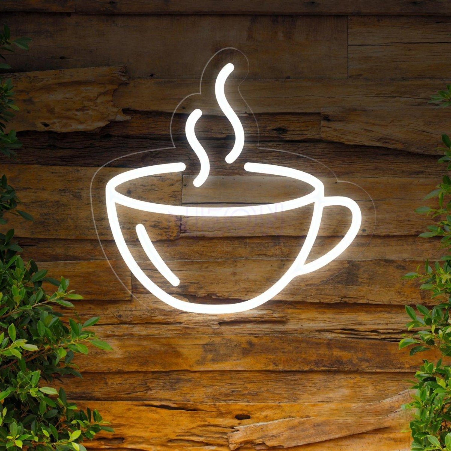 White Coffee Cup Led Neon Sign For Cafe Brick Wall Decor | Shineneon