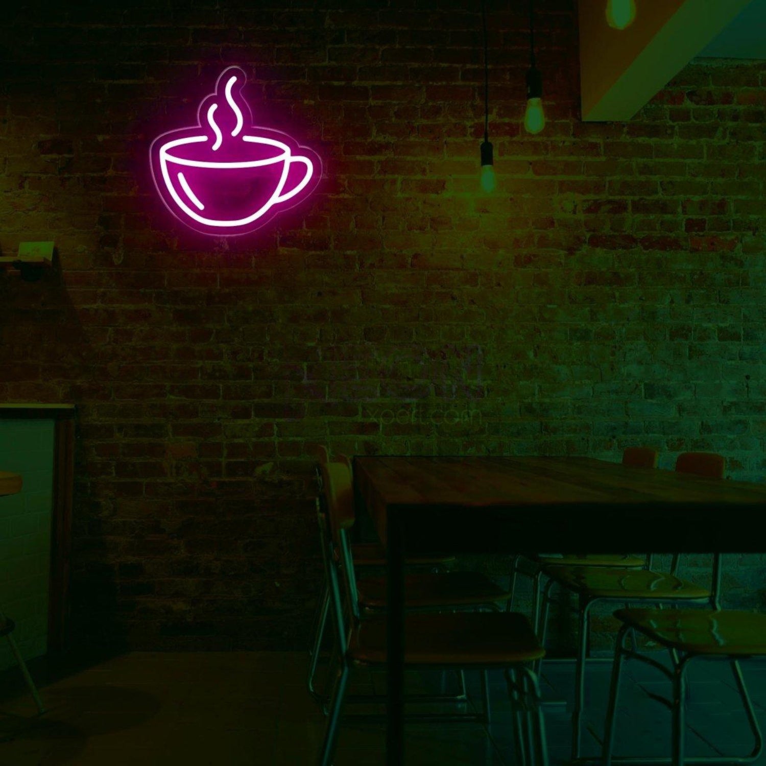 White Coffee Cup Led Neon Sign For Cafe Brick Wall Decor | Shineneon