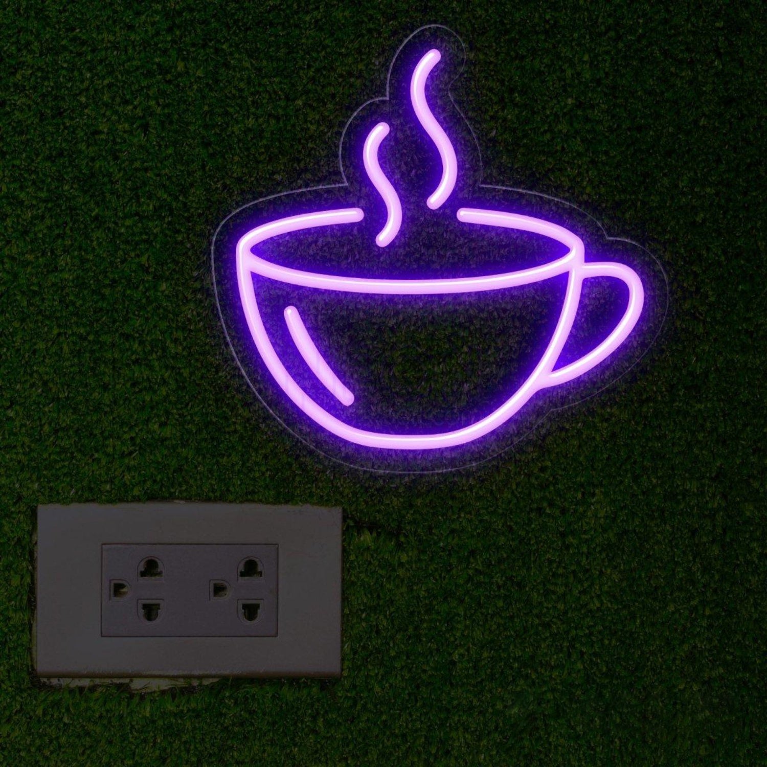 White Coffee Cup Led Neon Sign For Cafe Brick Wall Decor | Shineneon