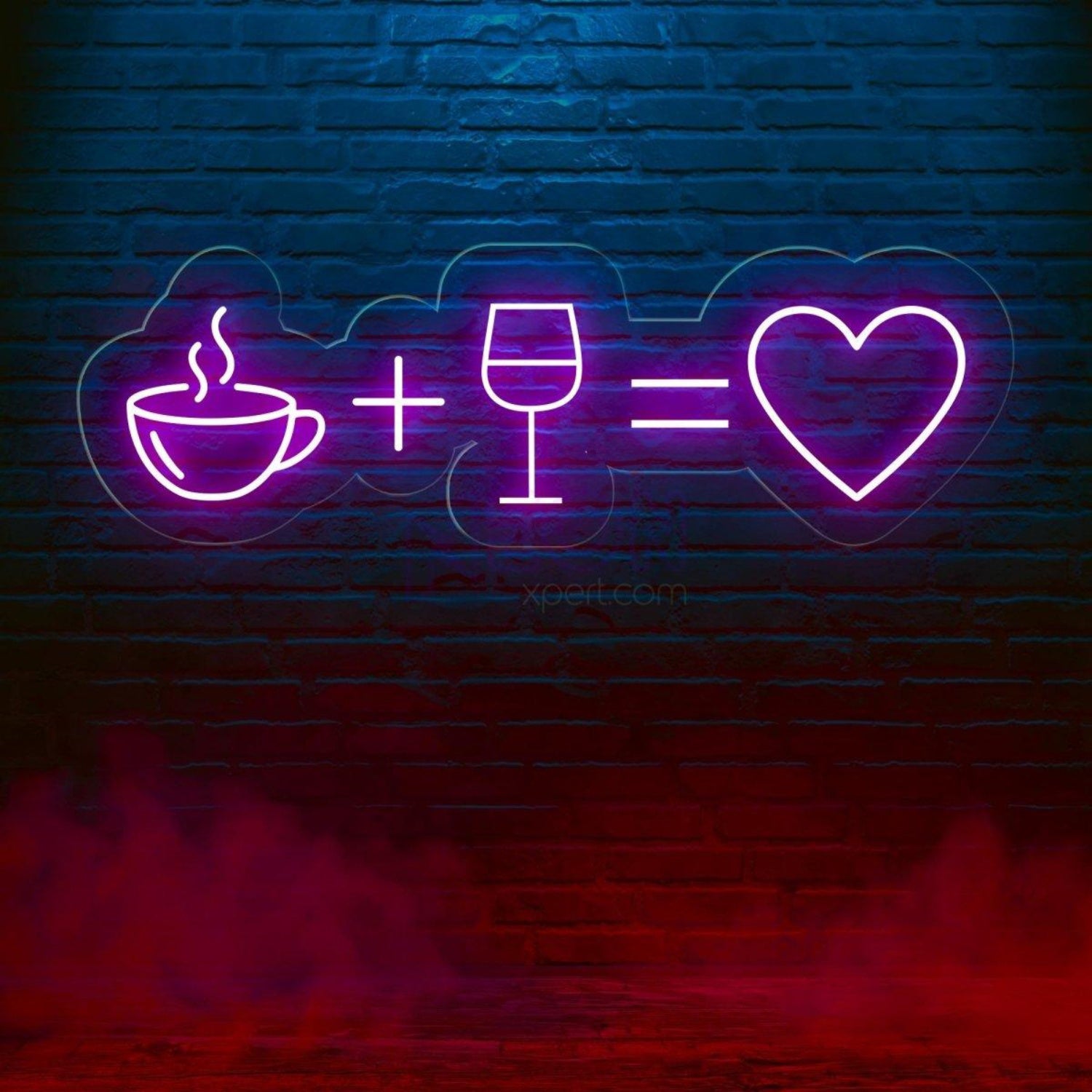 White Coffee Wine Heart Led Neon Sign For Cafe Bar Home Decor | Shineneon