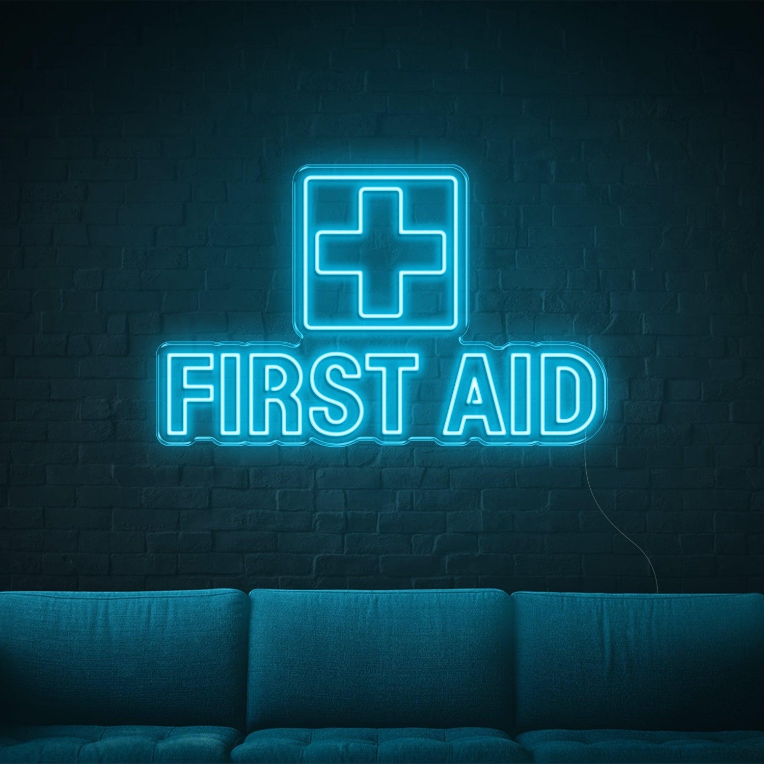 White Cross First Aid Led Neon Sign For Indoor Emergency Stations | Shineneon
