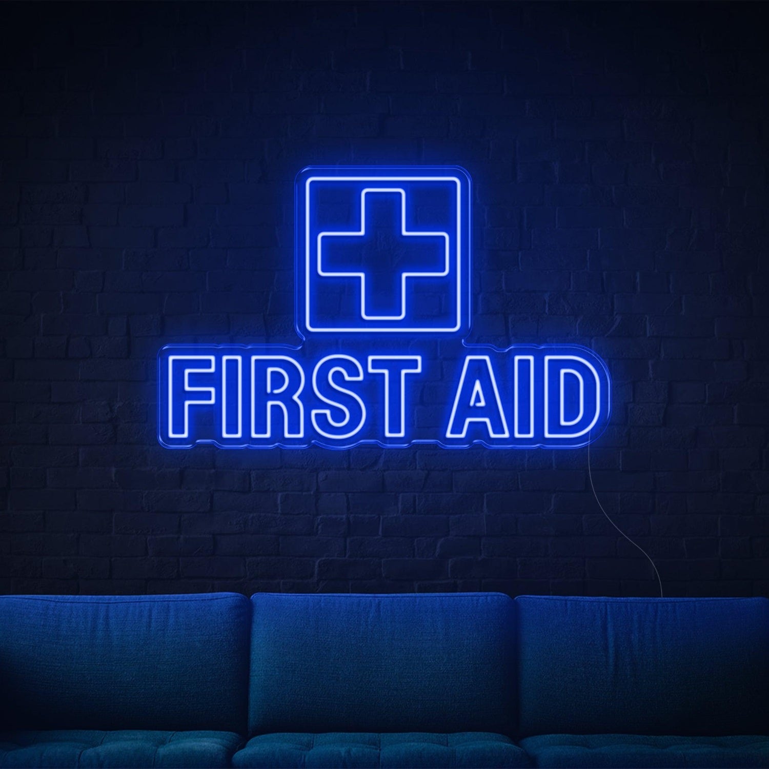 White Cross First Aid Led Neon Sign For Indoor Emergency Stations | Shineneon