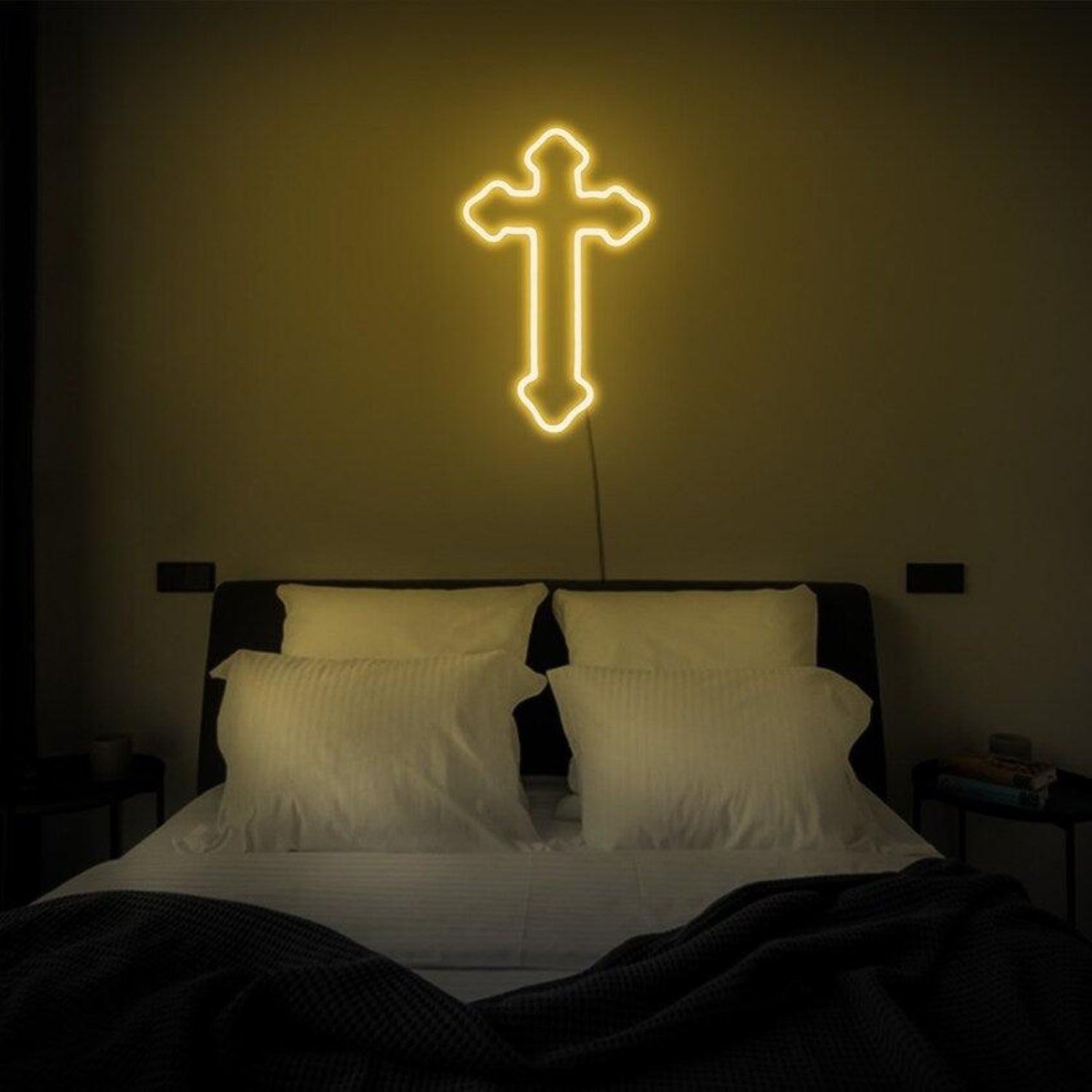 White Crossbones Led Neon Sign For Bar Decor Halloween Themes | Shineneon