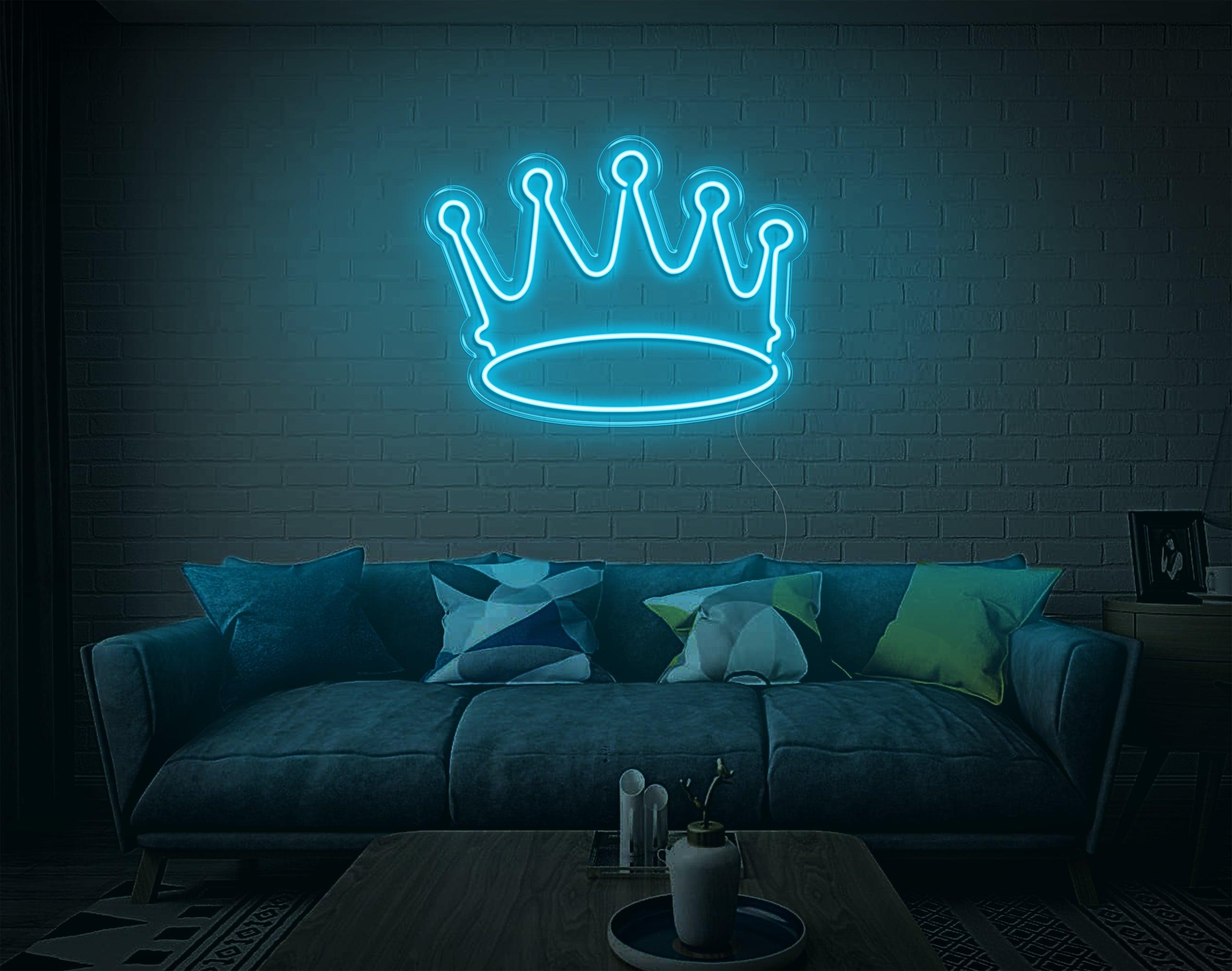White Crown V2 Led Neon Sign For Modern Home Cafe Decor | Shineneon
