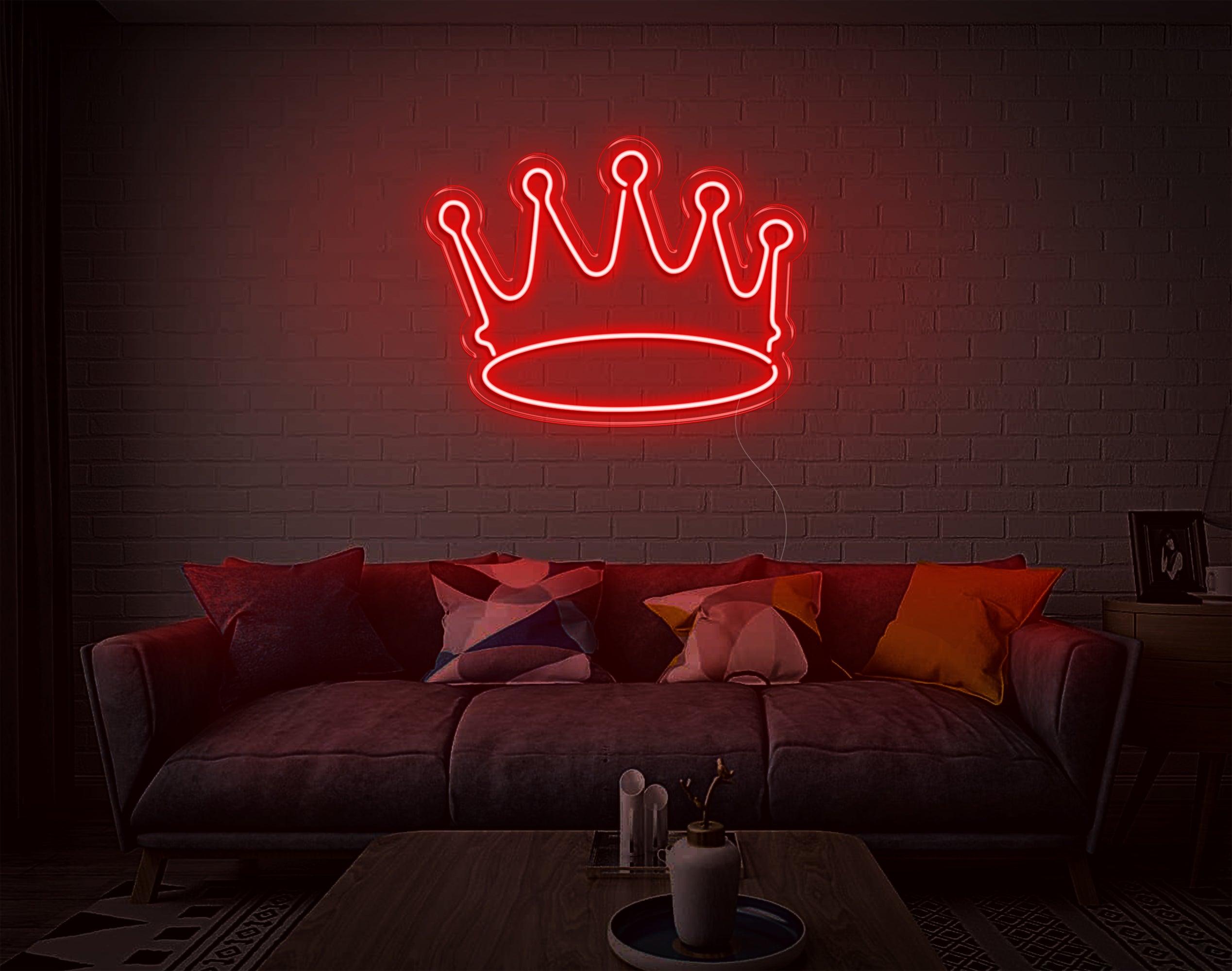 White Crown V2 Led Neon Sign For Modern Home Cafe Decor | Shineneon