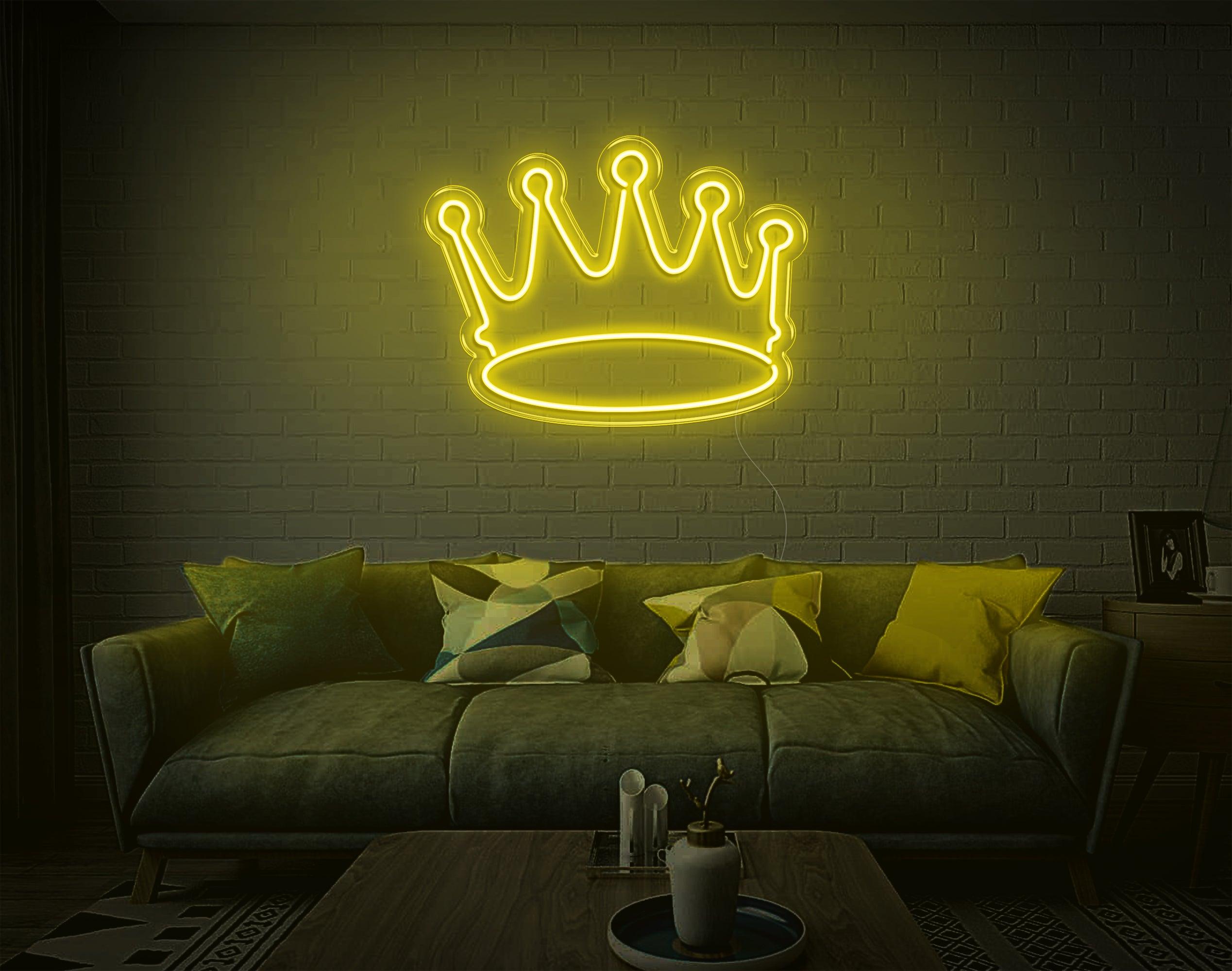 White Crown V2 Led Neon Sign For Modern Home Cafe Decor | Shineneon