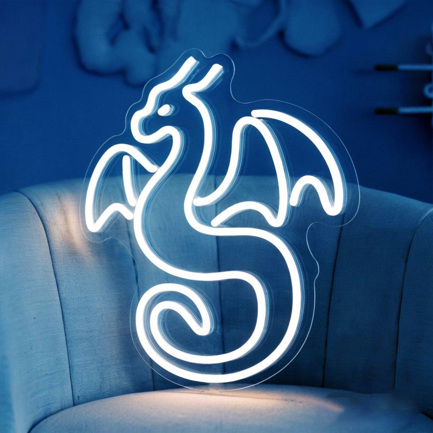 White Dragon Led Neon Sign For Kids Room Nursery Wall Decor | Shineneon