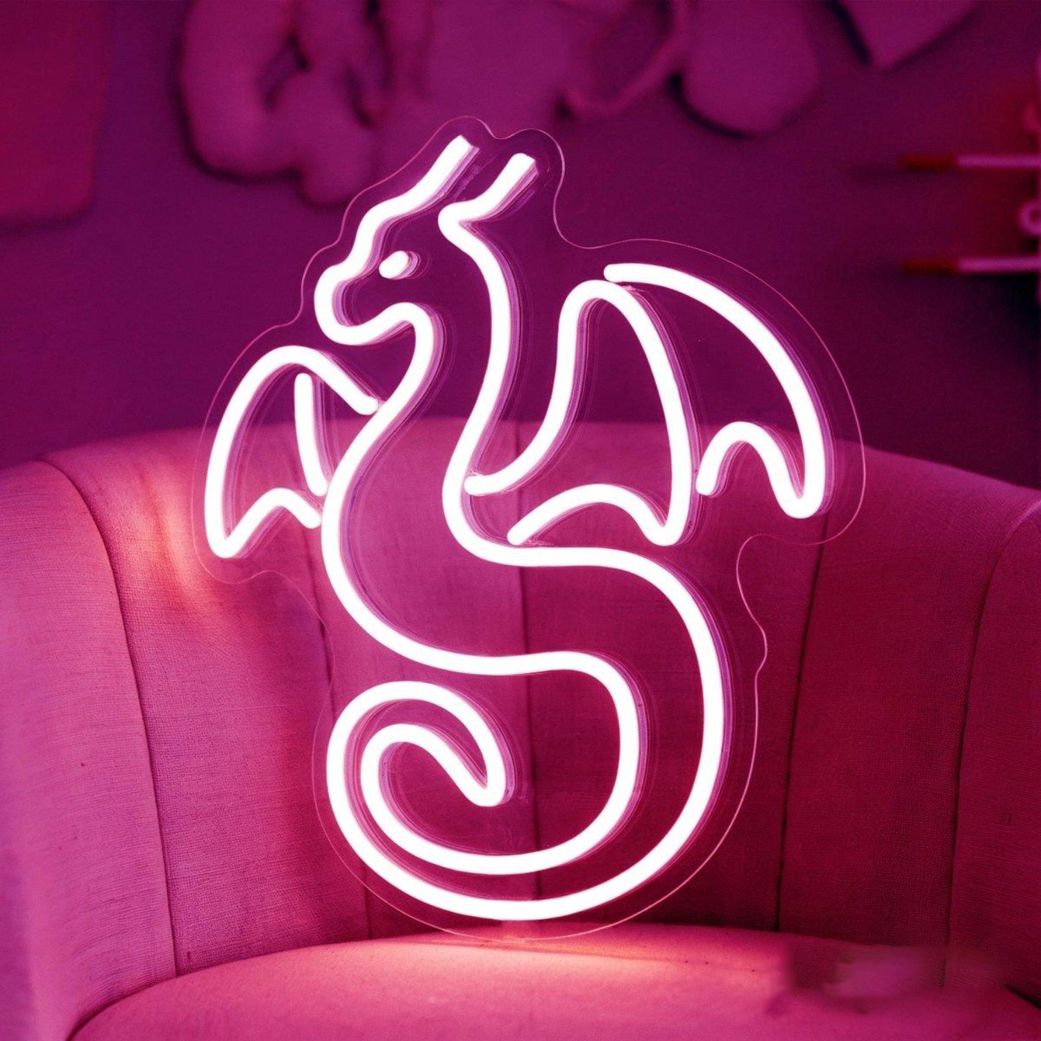 White Dragon Led Neon Sign For Kids Room Nursery Wall Decor | Shineneon