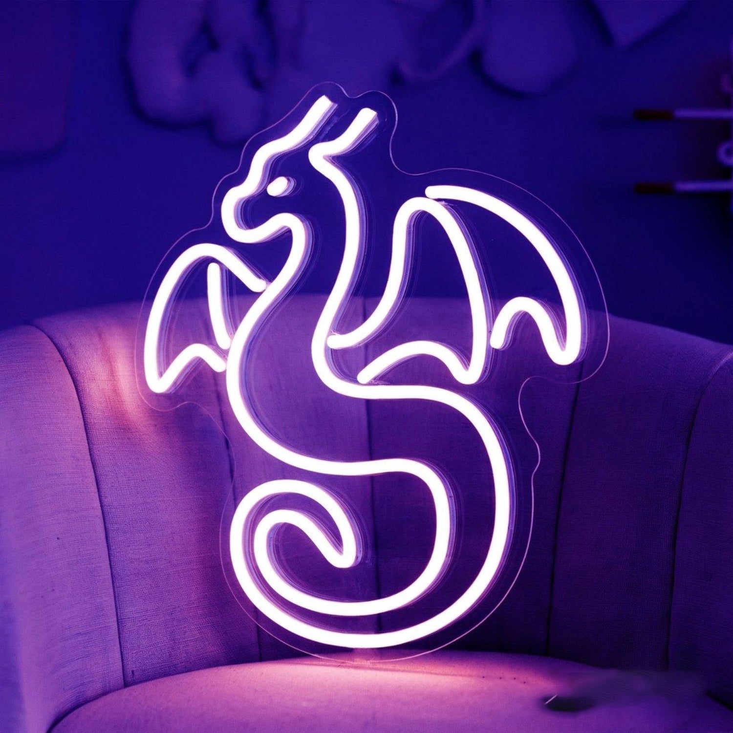 White Dragon Led Neon Sign For Kids Room Nursery Wall Decor | Shineneon