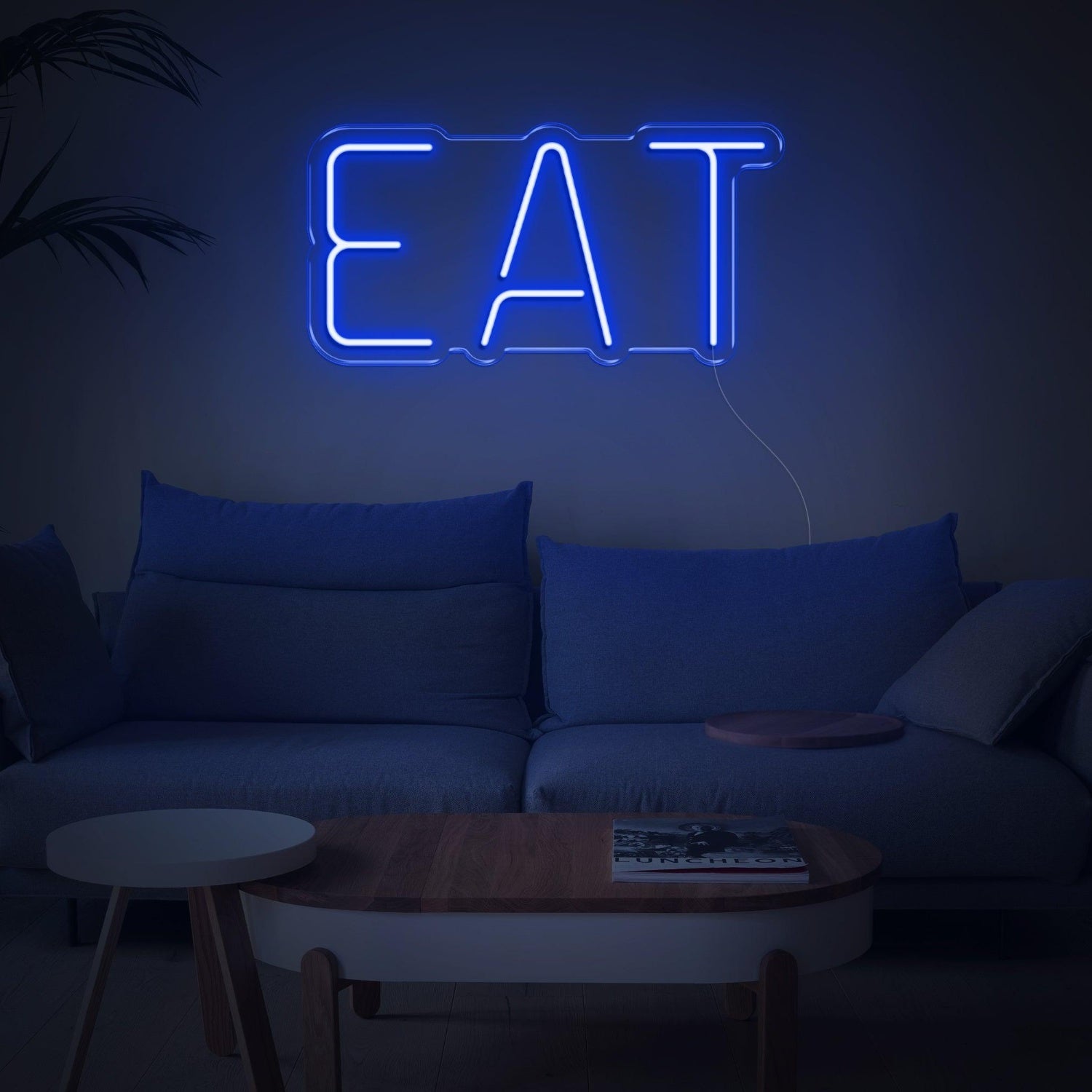 White Eat Led Neon Sign For Modern Kitchen Dining Room Decor | Shineneon