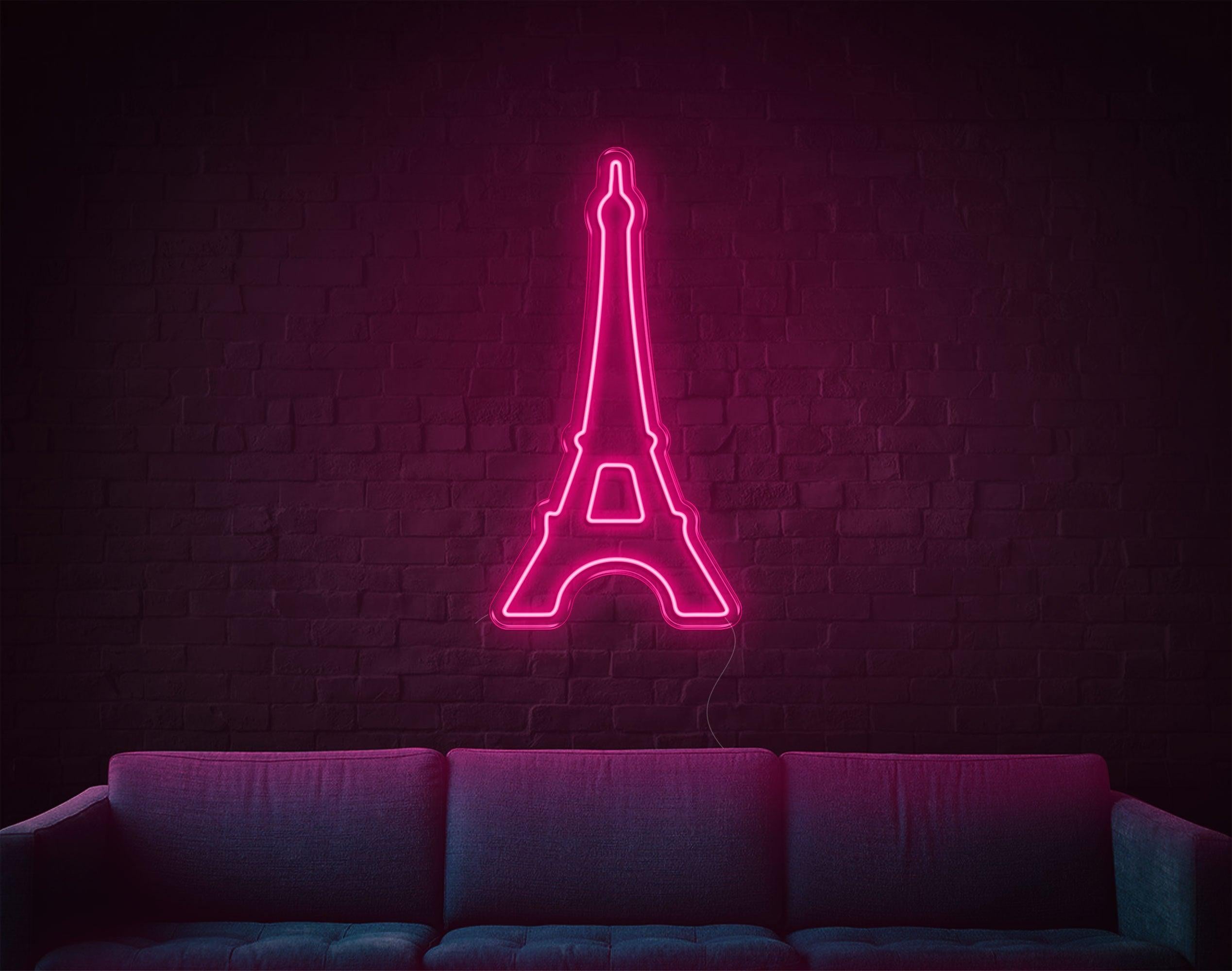 White Eiffel Tower Led Neon Sign For Indoor Wall Art | Shineneon