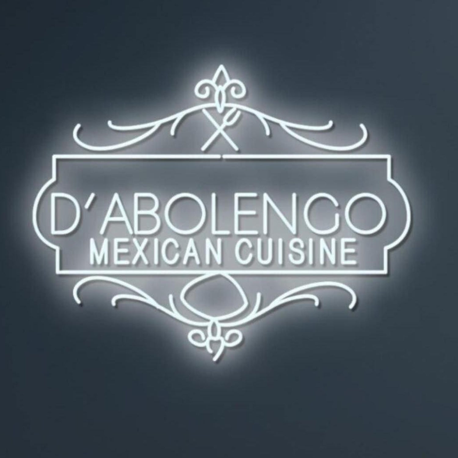 White Elegant Border Dabolengo Mexican Cuisine Led Neon Sign For Restaurant Decor | Shineneon