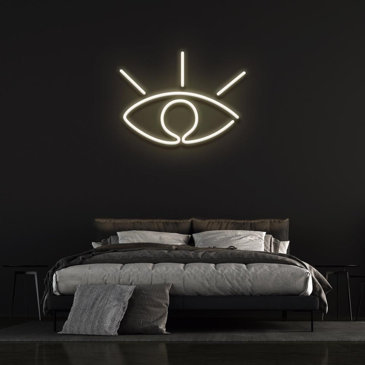 White Eye Led Neon Sign Bedroom Wall Decor | Shineneon