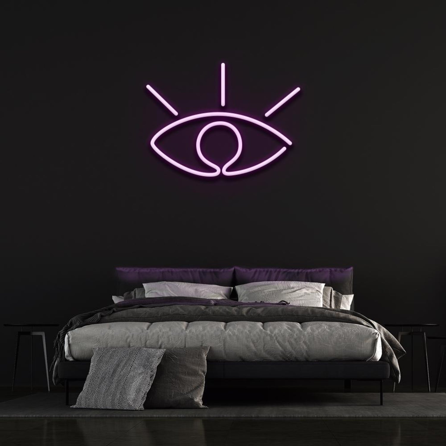 White Eye Led Neon Sign Bedroom Wall Decor | Shineneon