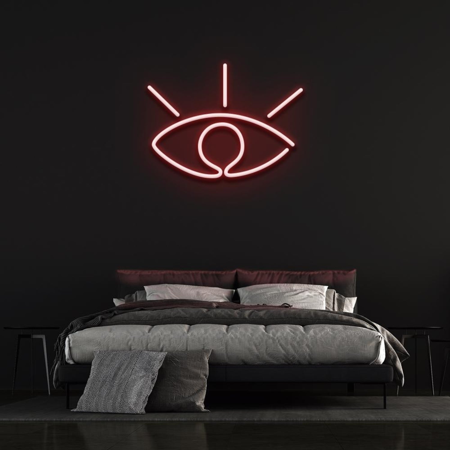 White Eye Led Neon Sign Bedroom Wall Decor | Shineneon
