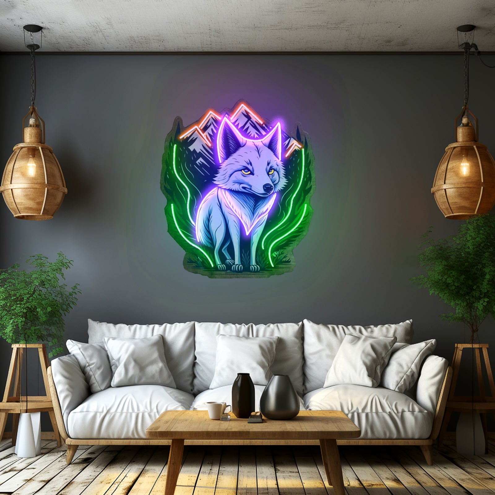 White Foxy Led Neon Sign Light Custom Led Signs - Shineneon