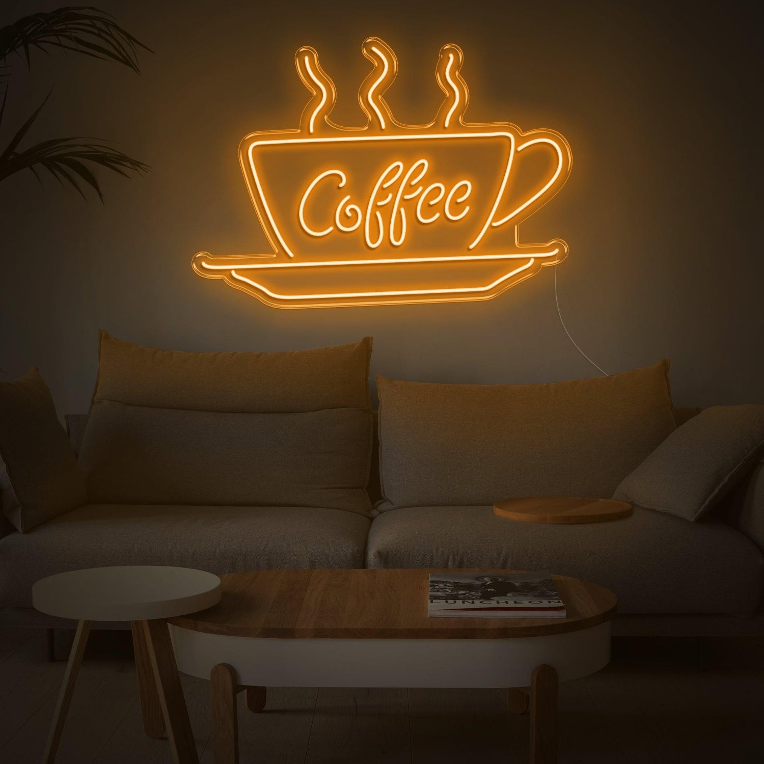 White-Glow Coffee Cup Led Neon Sign Modern Cafe Home Decor | Shineneon
