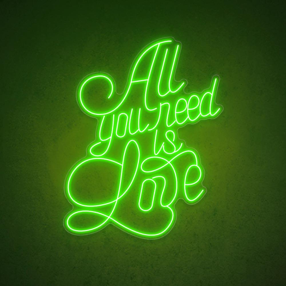 White Handwritten All You Need Is Love Led Neon Sign Wedding Party Decor | Shineneon