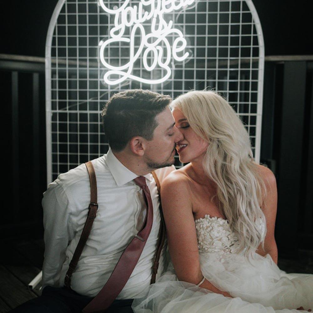 White Handwritten All You Need Is Love Led Neon Sign Wedding Party Decor | Shineneon