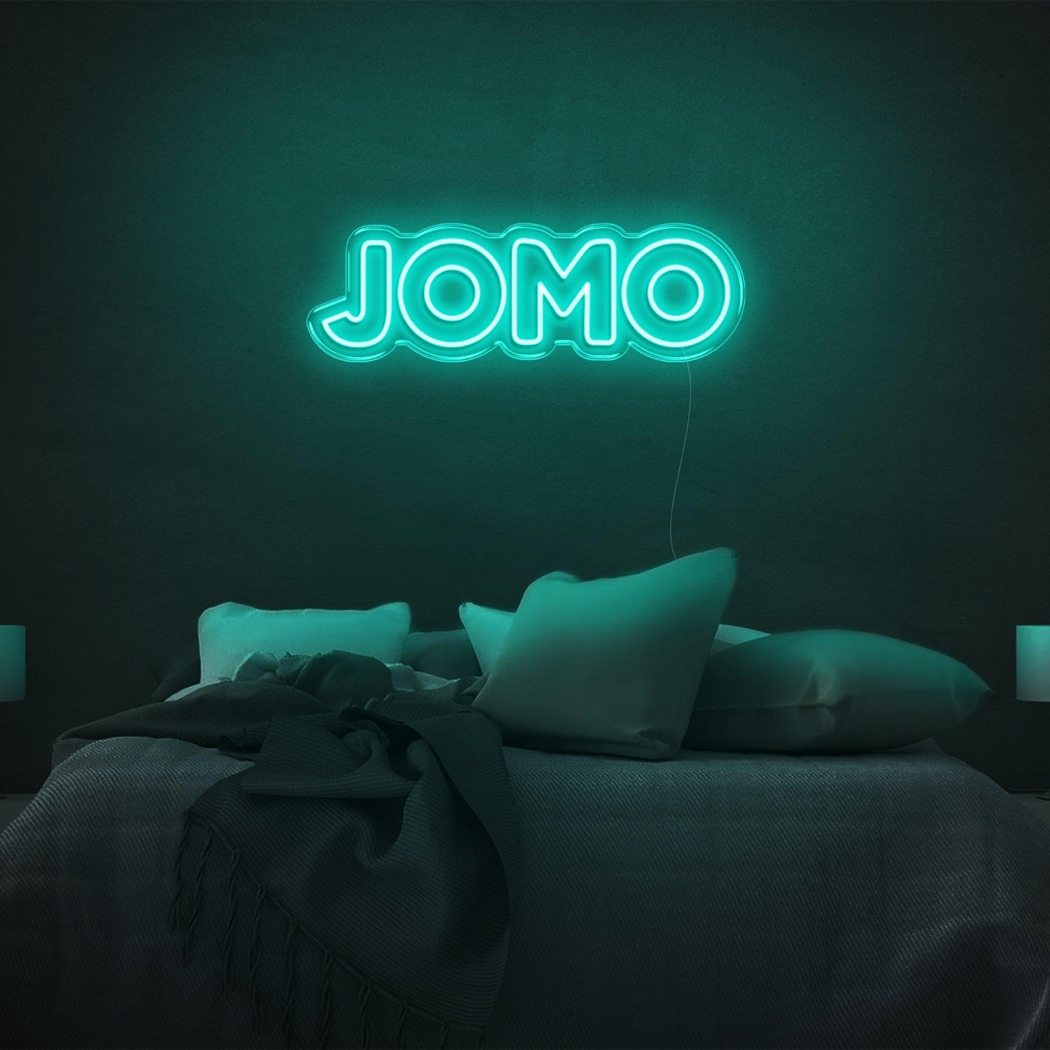 White-Jomo Led Neon Sign Modern Bedroom Decor | Shineneon