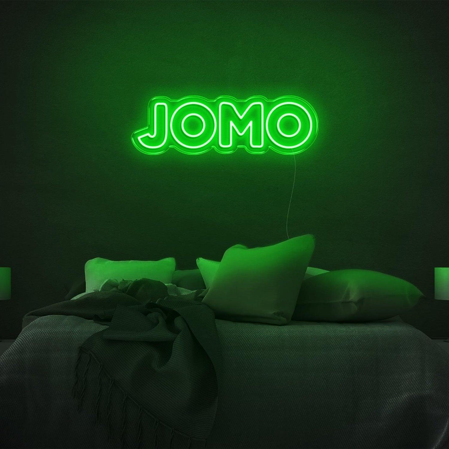 White-Jomo Led Neon Sign Modern Bedroom Decor | Shineneon