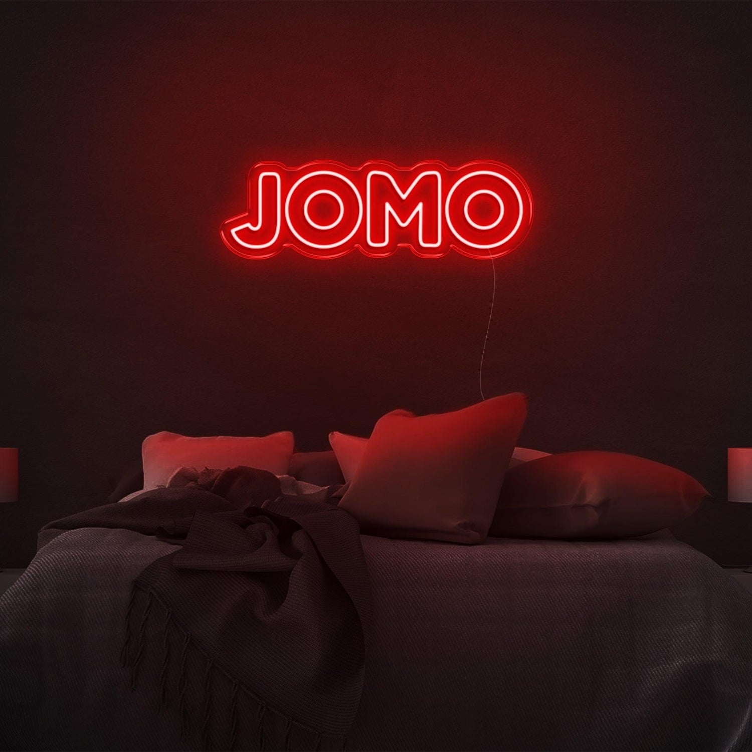 White-Jomo Led Neon Sign Modern Bedroom Decor | Shineneon