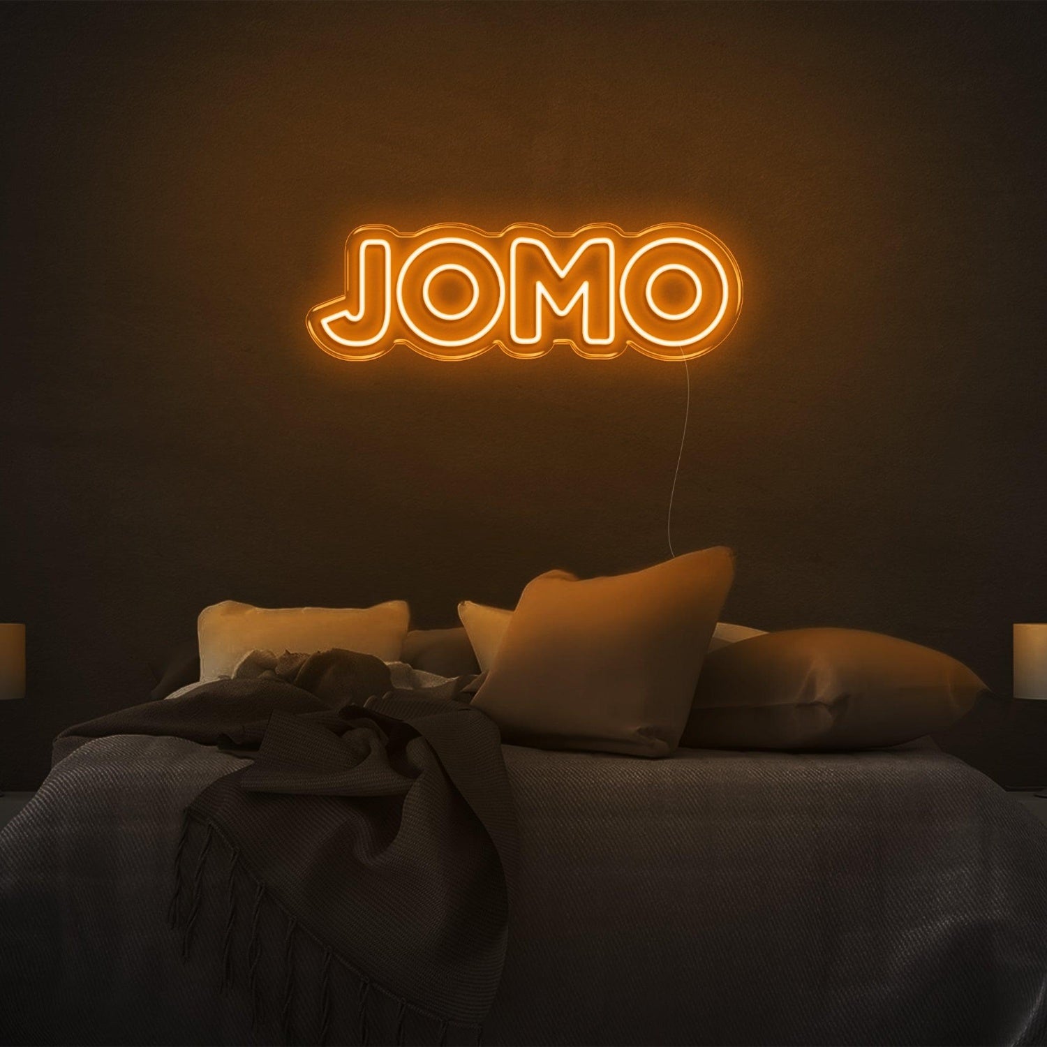 White-Jomo Led Neon Sign Modern Bedroom Decor | Shineneon