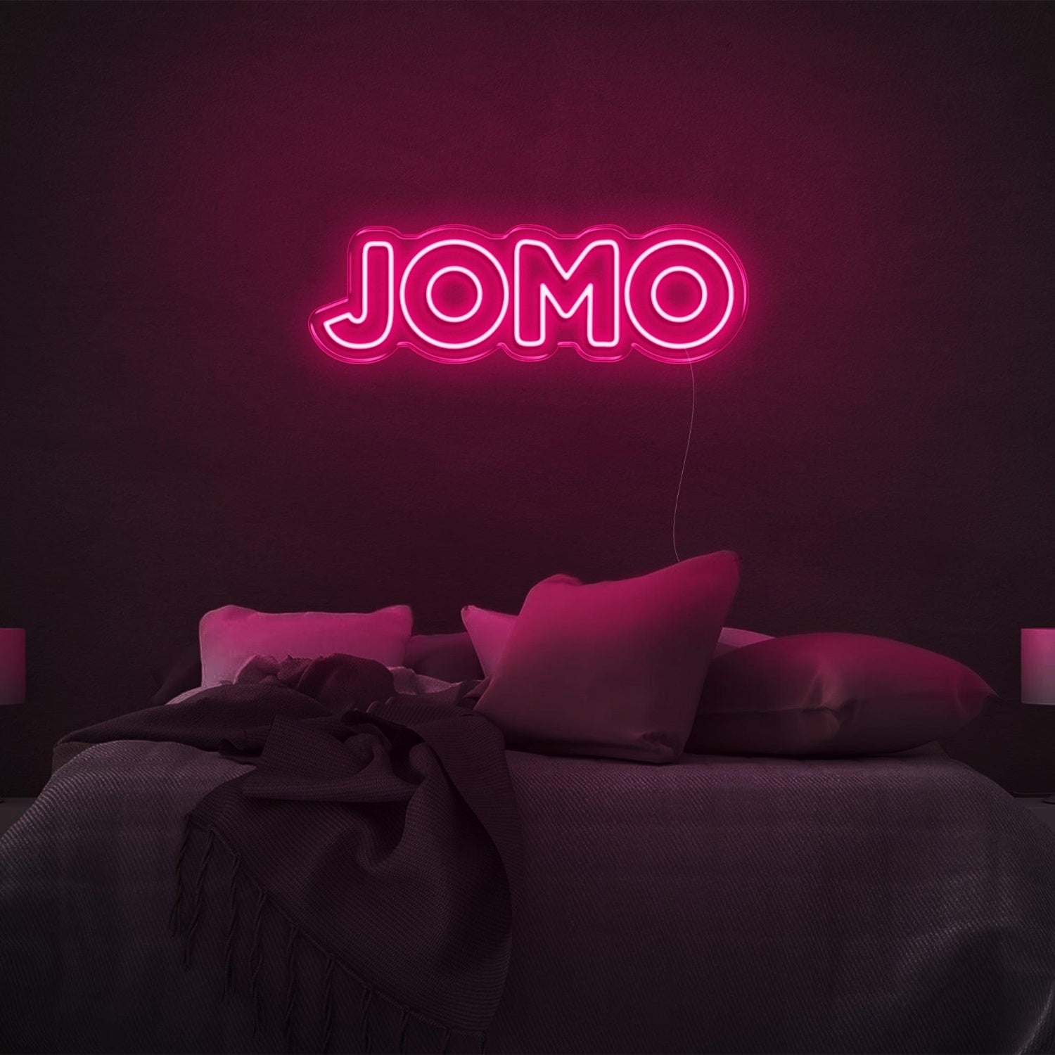 White-Jomo Led Neon Sign Modern Bedroom Decor | Shineneon