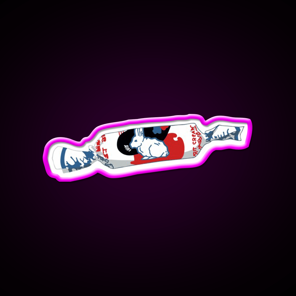 White Rabbit Candy Led Neon Sign Chinese Food Rgb Color - Shineneon