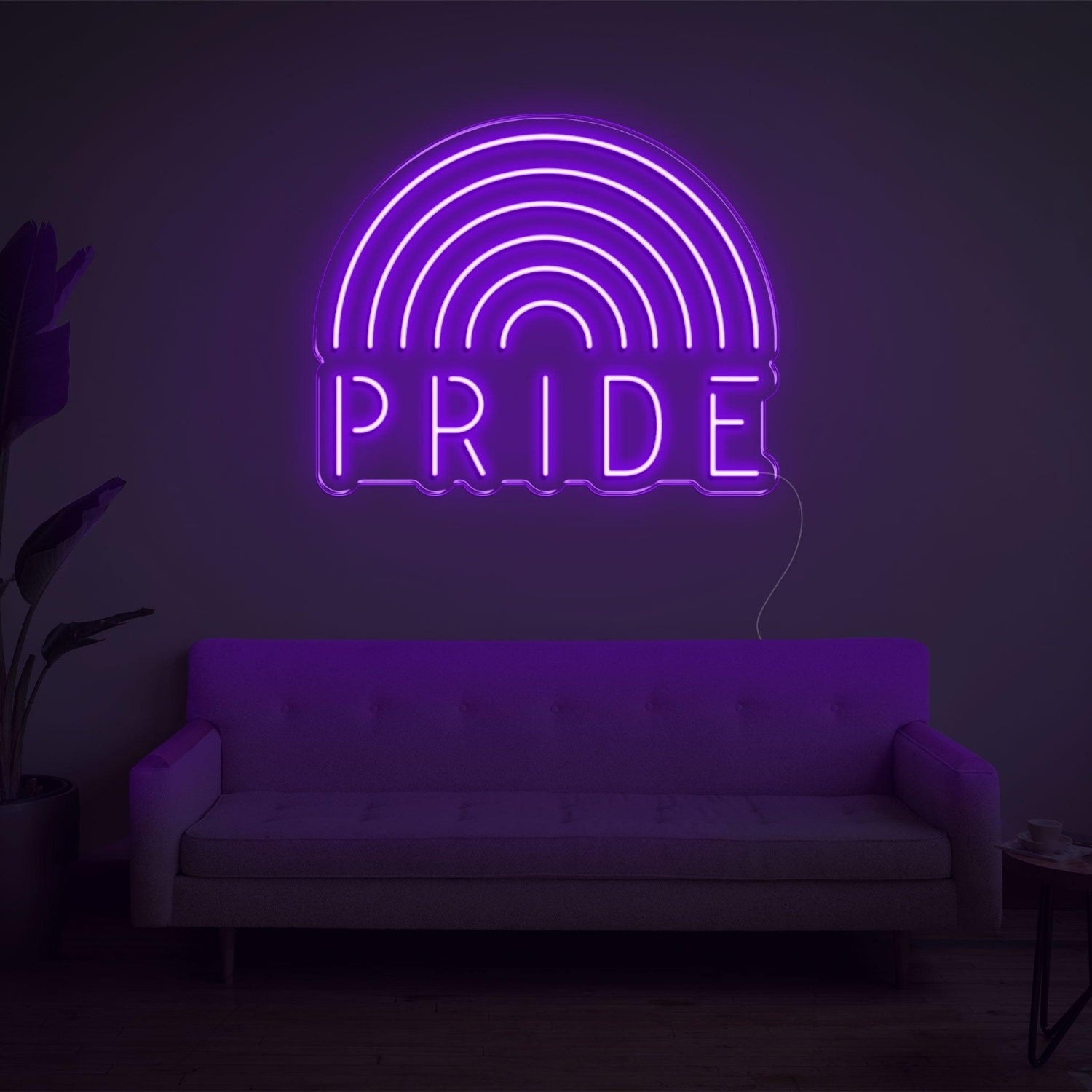 White Rainbow Pride Led Neon Sign For Indoor Lgbtq Decor | Shineneon