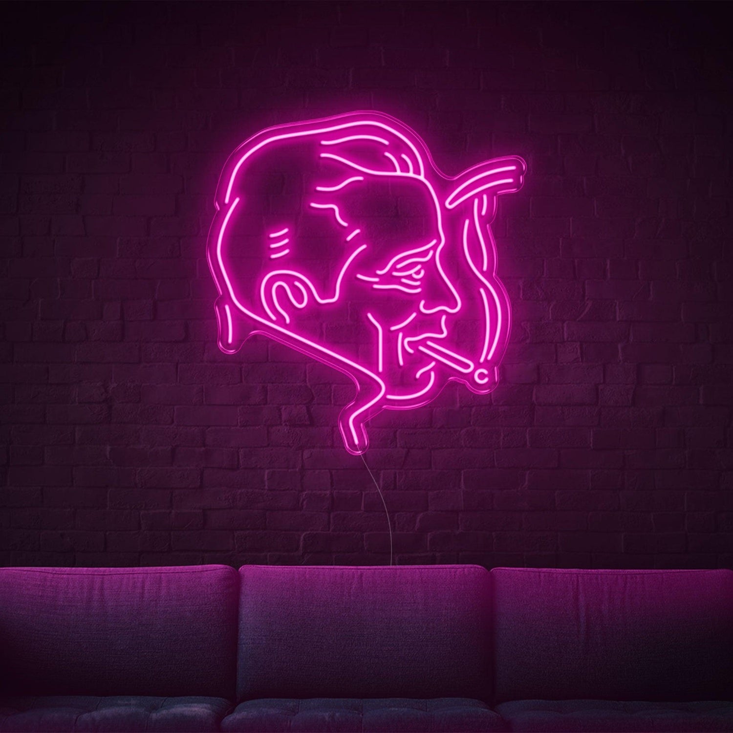 White Retro Man Silhouette Led Neon Sign For Modern Home Bar Decor | Shineneon