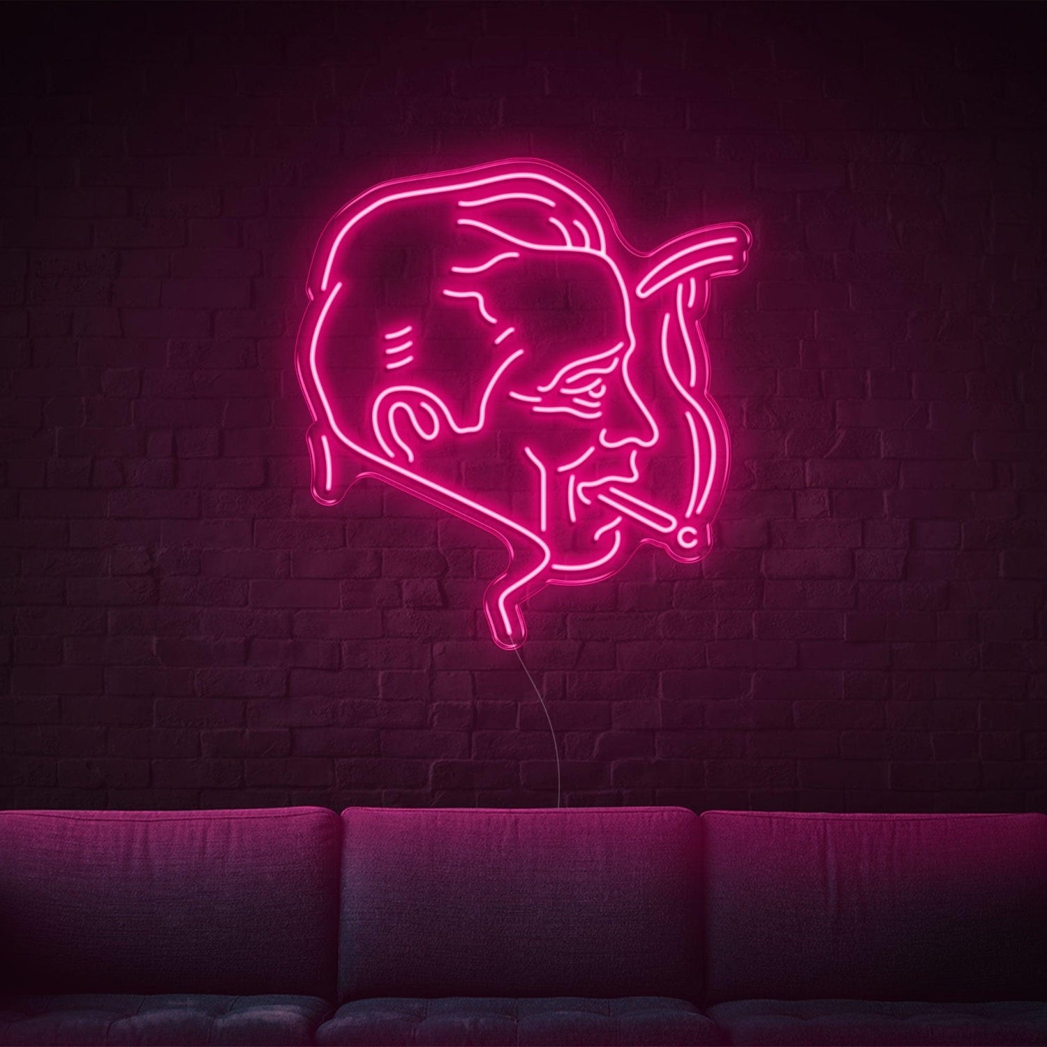 White Retro Man Silhouette Led Neon Sign For Modern Home Bar Decor | Shineneon