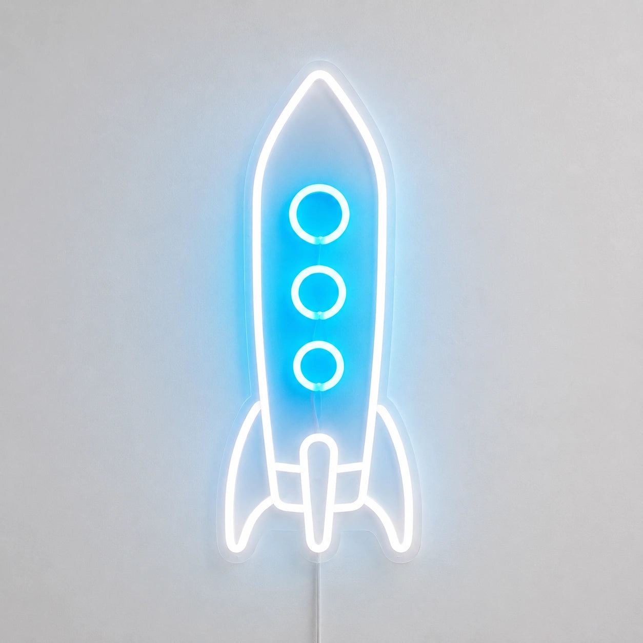 White Rocket Neon Sign LED Neon Sign main product image