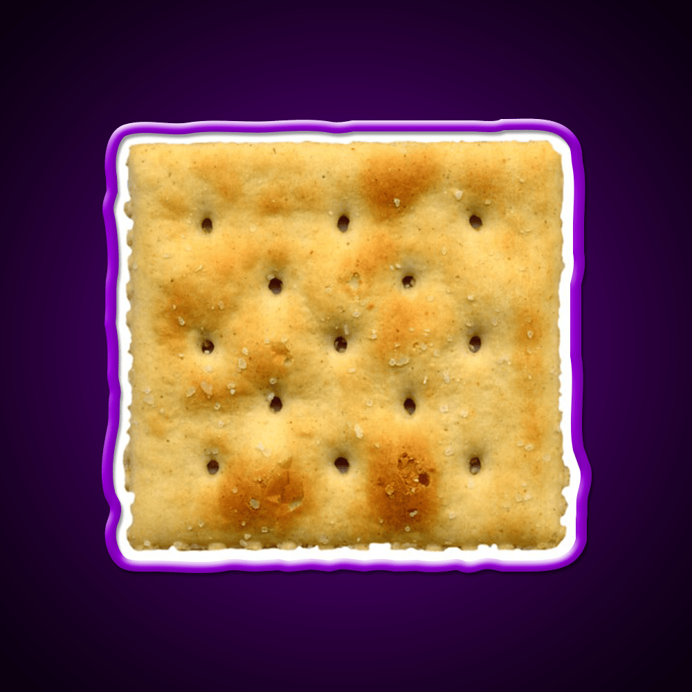 White Saltine Soda Cracker Snack Food Led Neon Sign Rgb Color - Shineneon
