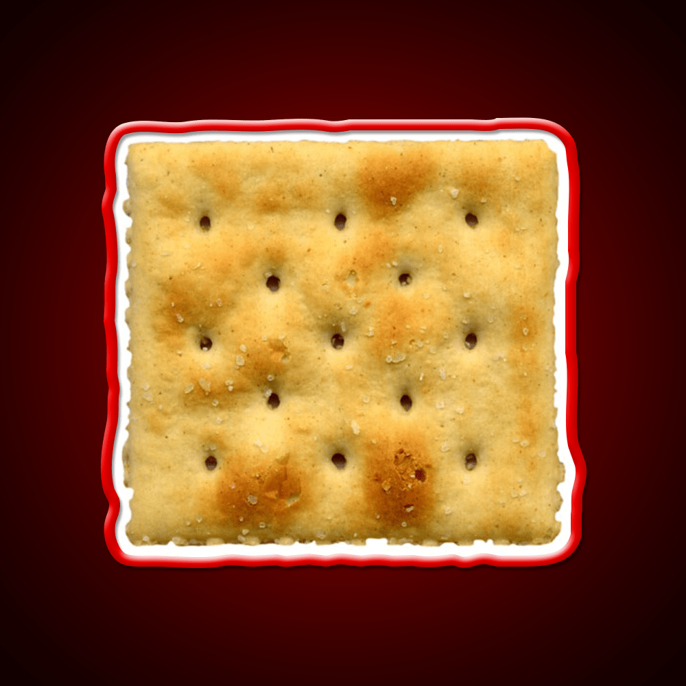 White Saltine Soda Cracker Snack Food Led Neon Sign Rgb Color - Shineneon