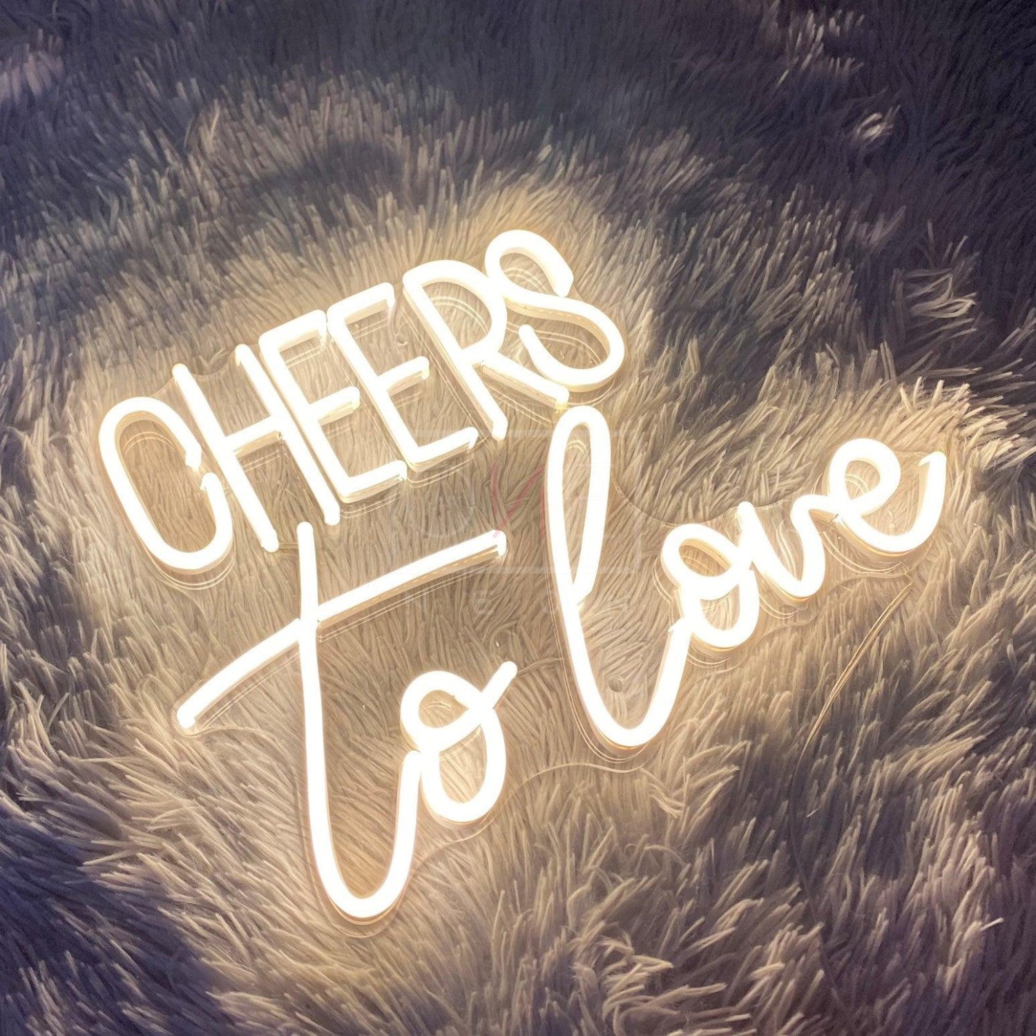 White Script Cheers To Love Led Neon Sign For Home Party Wedding Decor | Shineneon