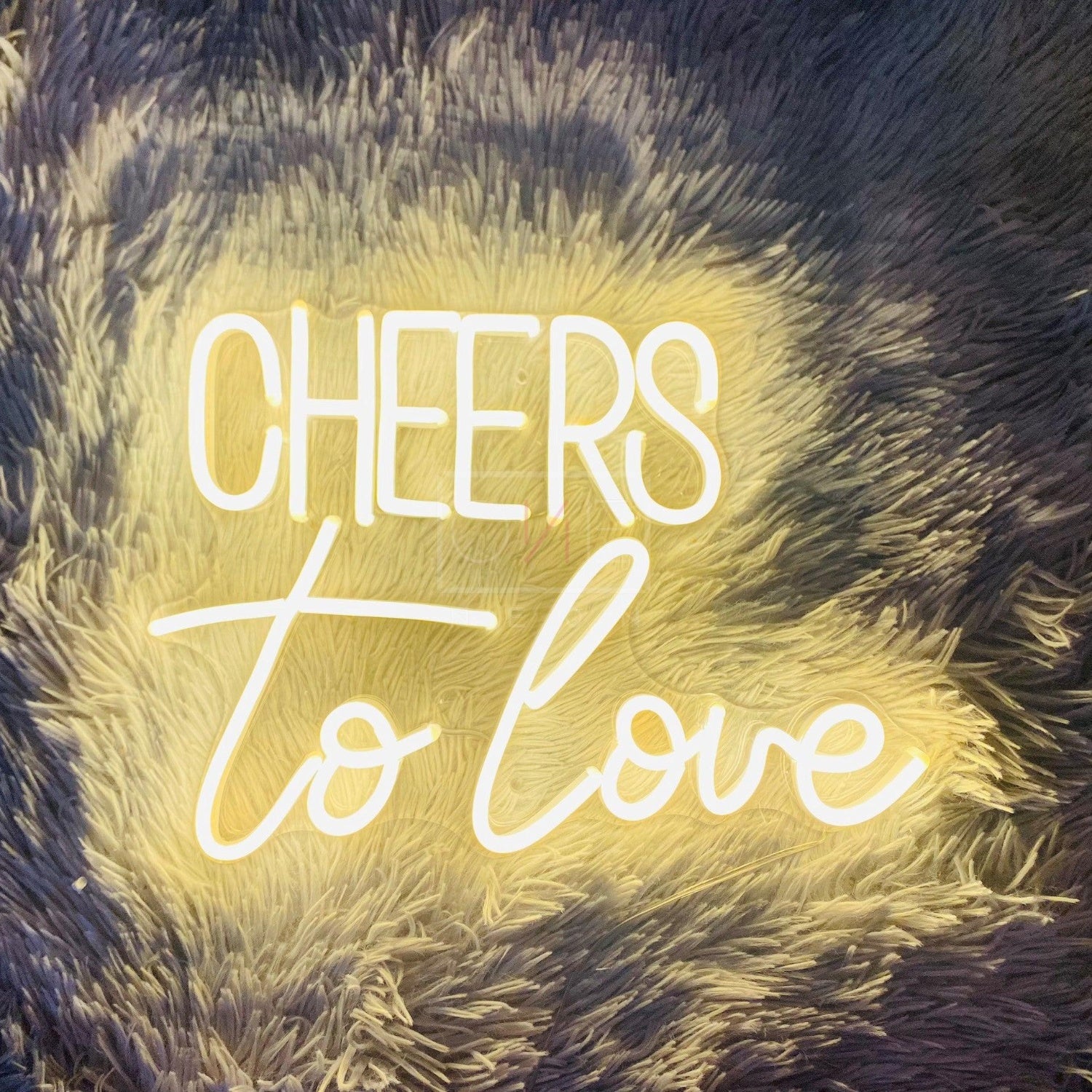 White Script Cheers To Love Led Neon Sign For Home Party Wedding Decor | Shineneon